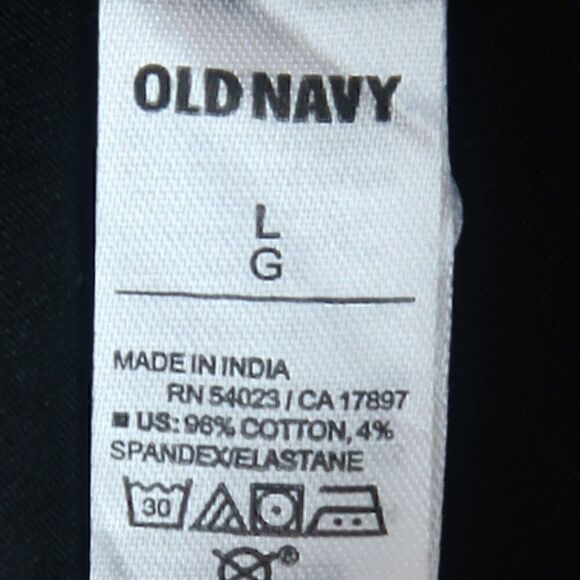 OLD NAVY BLACK CROPPED WIDE WAISTBAND FASHION LEGGINGS SIZE LARGE - Picture 2 of 6